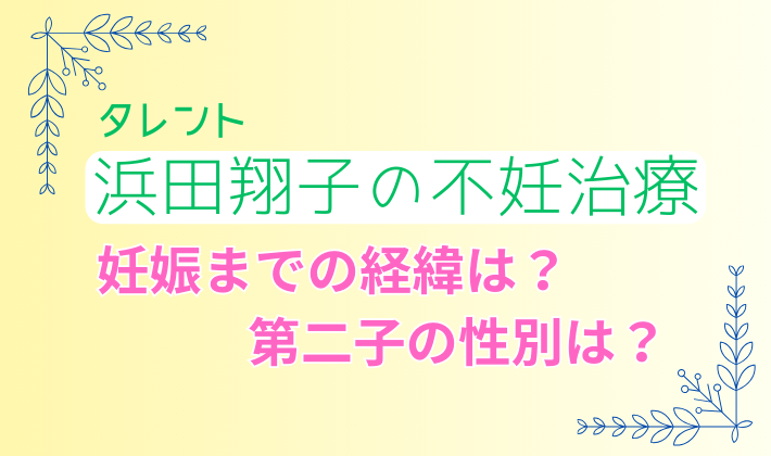 浜田翔子の不妊治療「体外受精」妊娠までの経緯。第二子の性別は？