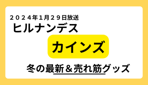 【ヒルナンデス】カインズ２０２４冬の最新＆売れ筋グッズまとめ